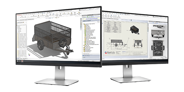 DriveWorks SOLIDWORKS® part, assembly and drawing automation on desktop computer