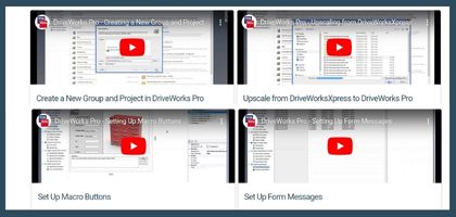 A screenshot of some How-To videos page on DriveWorks.co.uk