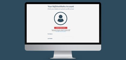 MyDriveWorks account page on a computer screen