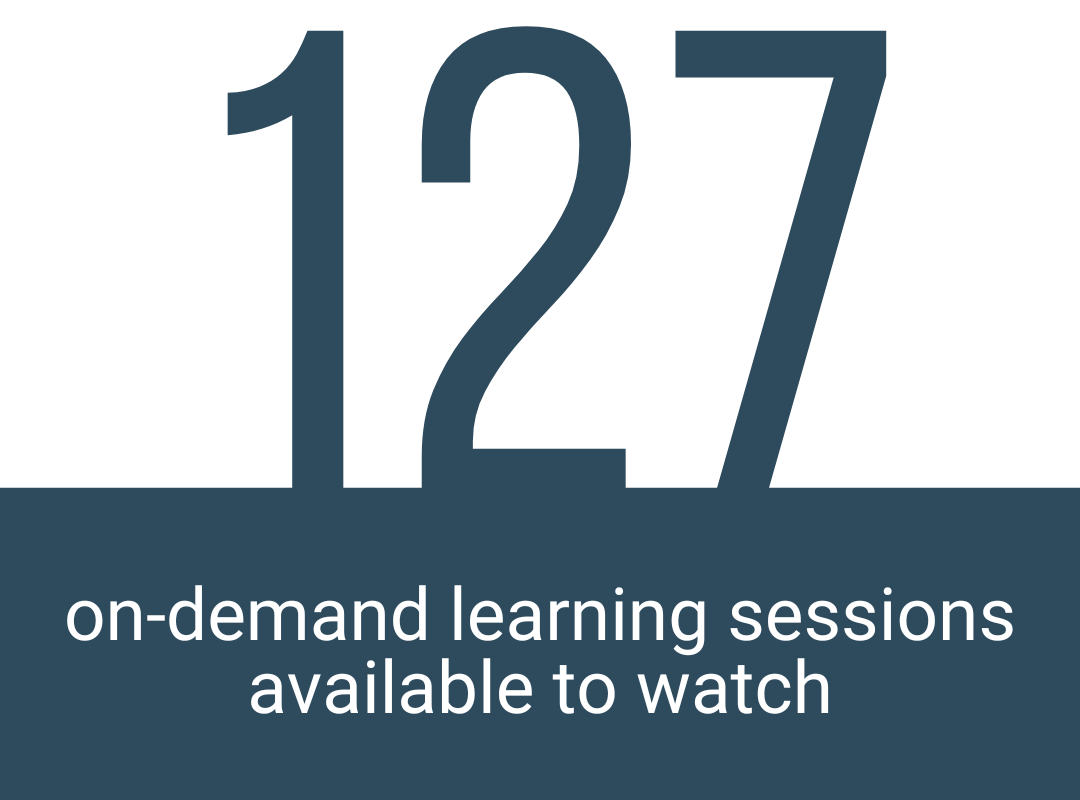 127 on-demand learning sessions available to watch