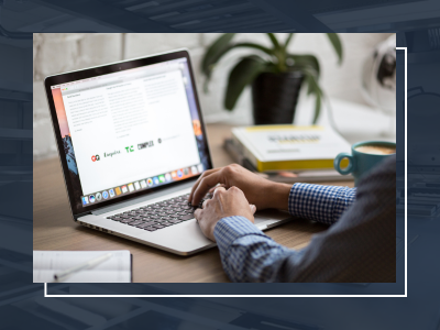 Image shows someone shopping online to demonstrate online sales considerations for furniture and fixture manufacturers