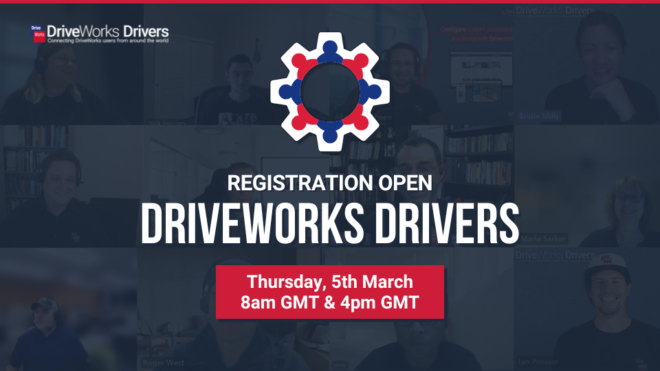 DriveWorks Drivers March 2026 – Registration open